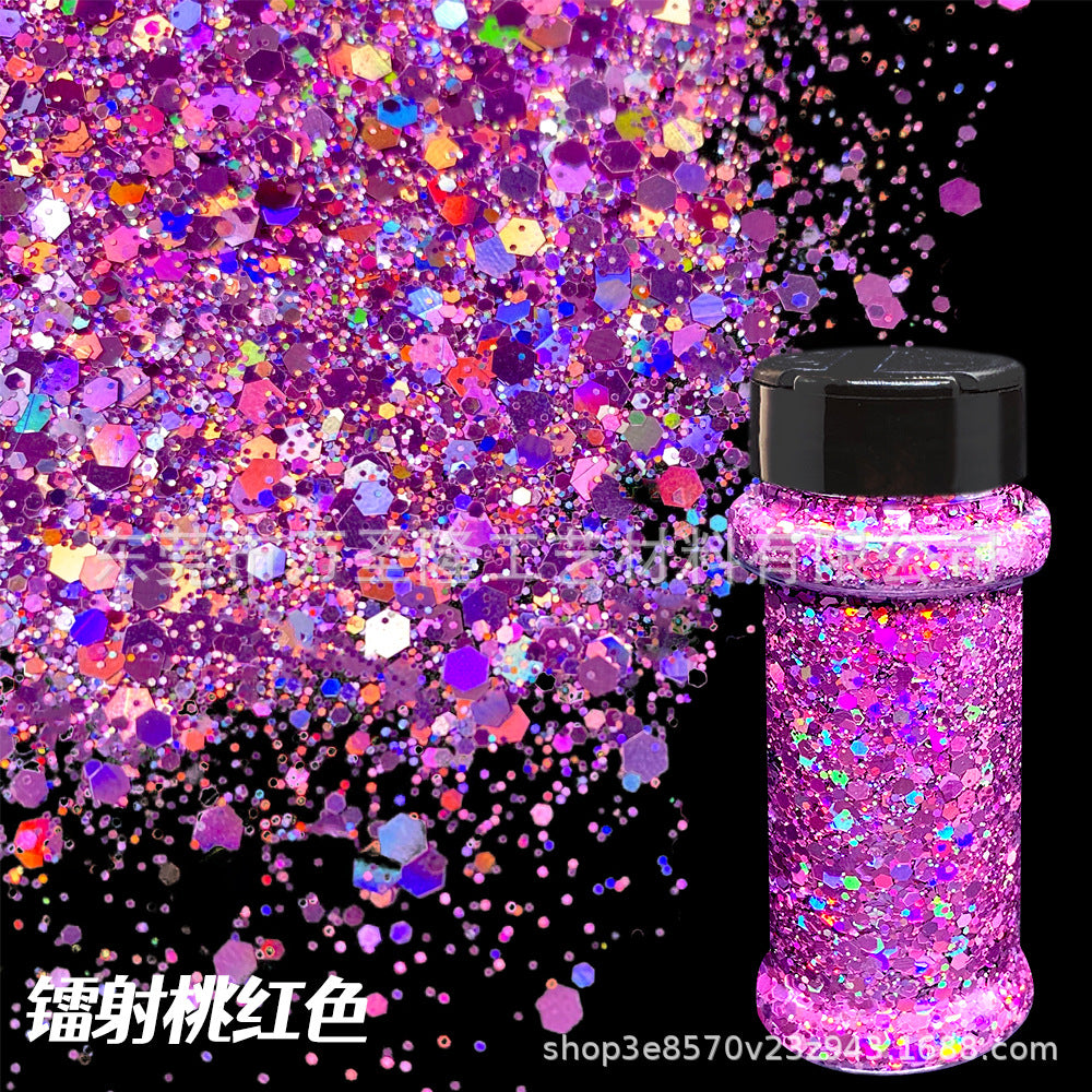 Wholesale Holographic Bottle Glitter Nail Art Colorful Sequins